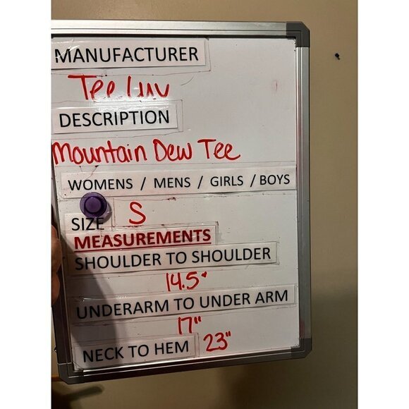 Women's Tee Luv Mountain Dew Logo T Shirt Size S [EXCELLENT] - Picture 4 of 4